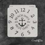 Stencil 0030k – Ahoj Clock, 15x16 cm x 0,35 mm, semi-translucent