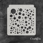 Stencil 0033k – Dots, 15x16 cm x 0,35 mm, semi-translucent