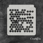 Stencil 0041k – Circles, 15x16 cm x 0,35 mm, semi-translucent