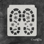 Stencil 0042k – Shoes, 15x16 cm x 0,35 mm, semi-translucent