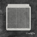 Stencil 0050k – Leaves, 15x16 cm x 0,35 mm, semi-translucent