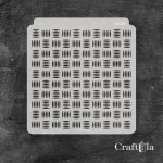 Stencil 0055k – Dashes, 15x16 cm x 0,35 mm, semi-translucent