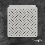 Stencil 0058k – Dashes, 15x16 cm x 0,35 mm, semi-translucent