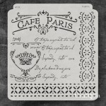 Stencil 007XL – Ornaments, 30x31 cm x 0,35 mm, semi-translucent