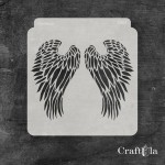 Stencil 0201 – Wings, 15x16 cm x 0,35 mm, semi-translucent