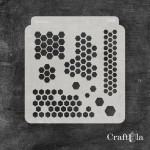 Stencil 0208 – Honey, 15x16 cm x 0,35 mm, semi-translucent