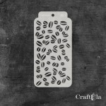 Stencil 0211 – Coffee beans, 8x16 cm x 0,35 mm, semi-translucent