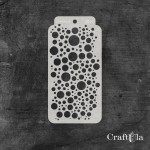 Stencil 0219 – Circles, 8x16 cm x 0,35 mm, semi-translucent