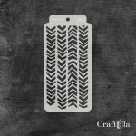 Stencil 0220 – Tags, 8x16 cm x 0,35 mm, semi-translucent