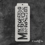 Stencil 0229 – Letters, 8x20 cm x 0,35 mm, semi-translucent