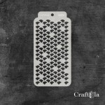 Stencil 023T – Fish Scales, 8x16 cm x 0,35 mm, semi-translucent