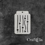 Stencil ATC 261, 8x11,5 cm x 0,35 mm, semi-translucent