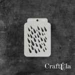 Stencil ATC 267, 8x11,5 cm x 0,35 mm, semi-translucent