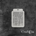 Stencil ATC 268, 8x11,5 cm x 0,35 mm, semi-translucent