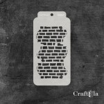 Stencil 026T – Brick Wall, 8x16 cm x 0,35 mm, semi-translucent