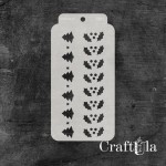 Stencil 0281, 8x16 cm x 0,35 mm, semi-translucent