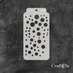 Stencil 028T – Circles, 8x16 cm x 0,35 mm, semi-translucent