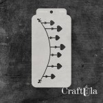 Stencil 0290, 8x16 cm x 0,35 mm, semi-translucent