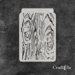 Stencil 066 – Wood Grain, 11x16 cm x 0,35 mm, semi-translucent