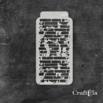 Stencil 074 – Brick Wall, 8x16 cm x 0,35 mm, semi-translucent