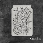 Stencil 078 – Travel, 11x16 cm x 0,35 mm, semi-translucent