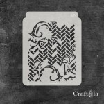 Stencil 079 – Swirls, 13x16 cm x 0,35 mm, semi-translucent