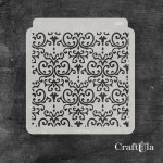 Stencil 081 – Swirls, 15x16 cm x 0,35 mm, semi-translucent