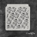 Stencil 083 – Swirls, 15x16 cm x 0,35 mm, semi-translucent