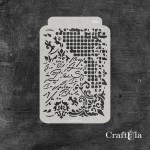 Stencil 086 – Writings, 11x16 cm x 0,35 mm, semi-translucent