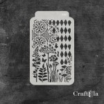 Stencil 087 – Twigs, 11x16 cm x 0,35 mm, semi-translucent