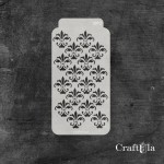 Stencil 092 – Swirls, 8x16 cm x 0,35 mm, semi-translucent