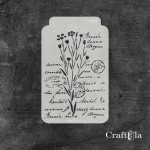 Stencil 093 – Flowers, 11x16 cm x 0,35 mm, semi-translucent