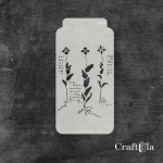 Stencil 094 – Flowers, 8x16 cm x 0,35 mm, semi-translucent