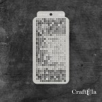 Stencil 102 – Circles, 8x16 cm x 0,35 mm, semi-translucent