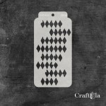 Stencil 104 – Rhombuses, 8x16 cm x 0,35 mm, semi-translucent
