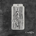 Stencil 106 – Wood Grain, 8x16 cm x 0,35 mm, semi-translucent
