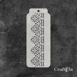 Stencil 114 – Border, 6,5x16 cm x 0,35 mm, semi-translucent
