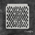 Stencil 116 – Rhombuses, 15x16 cm x 0,35 mm, semi-translucent