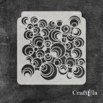 Stencil 119 – Circles, 15x16 cm x 0,35 mm, semi-translucent