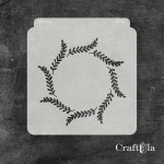 Stencil 125 – Twigs, 15x16 cm x 0,35 mm, semi-translucent