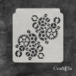 Stencil 126 – Gears, 15x16 cm x 0,35 mm, semi-translucent