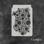 Stencil 130 – Circles, 11x16 cm x 0,35 mm, semi-translucent