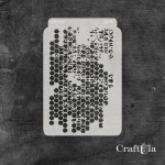 Stencil 131 – Hexagons, 11x16 cm x 0,35 mm, semi-translucent