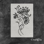 Stencil 141 – Flowers, 16,6x25 cm x 0,35 mm, semi-translucent