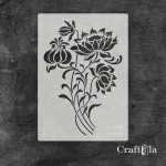 Stencil 142 – Flowers, 17,7x25 cm x 0,35 mm, semi-translucent