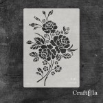Stencil 143 – Flowers, 17,7x25 cm x 0,35 mm, semi-translucent