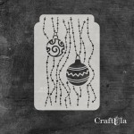 Stencil 157 – Christmas, 16x20 cm x 0,35 mm, semi-translucent