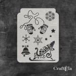 Stencil 161 – Christmas, 16x20 cm x 0,35 mm, semi-translucent