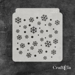 Stencil 167 – Snowflakes, 15x16 cm x 0,35 mm, semi-translucent