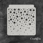 Stencil 168 – Snowflakes, 15x16 cm x 0,35 mm, semi-translucent